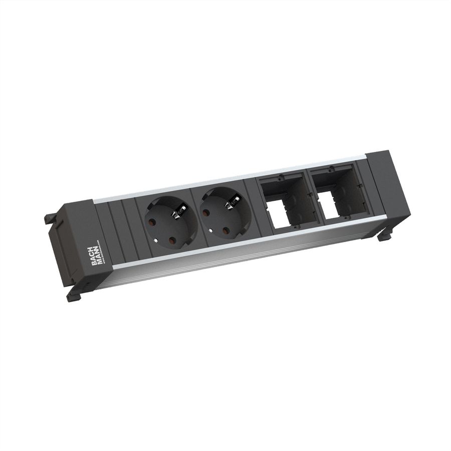 BACHMANN POWER FRAME Medium 2x Schutzkontakt 2x ABD