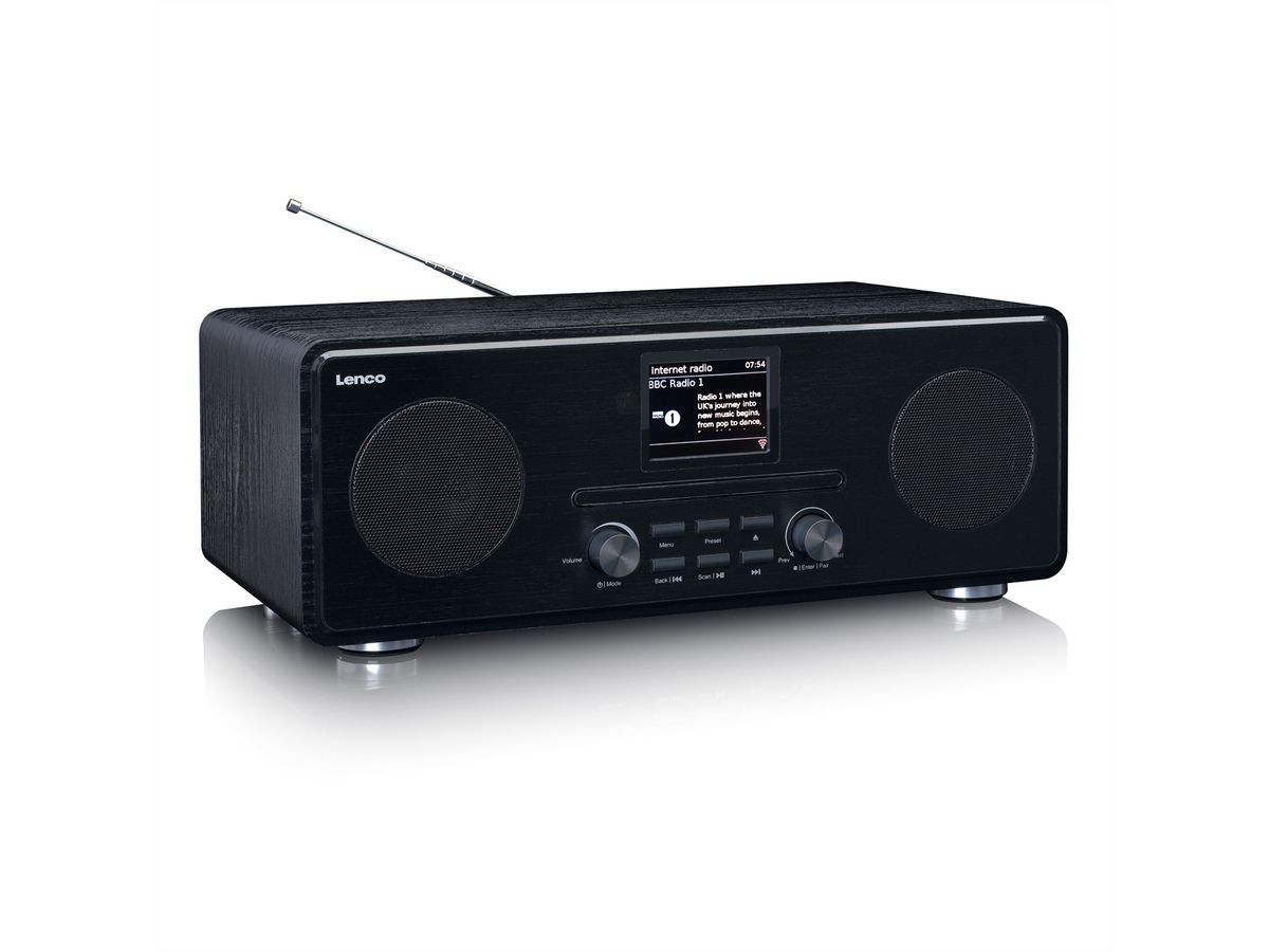 Lenco DAB+ Radio PDR-036WH, noir