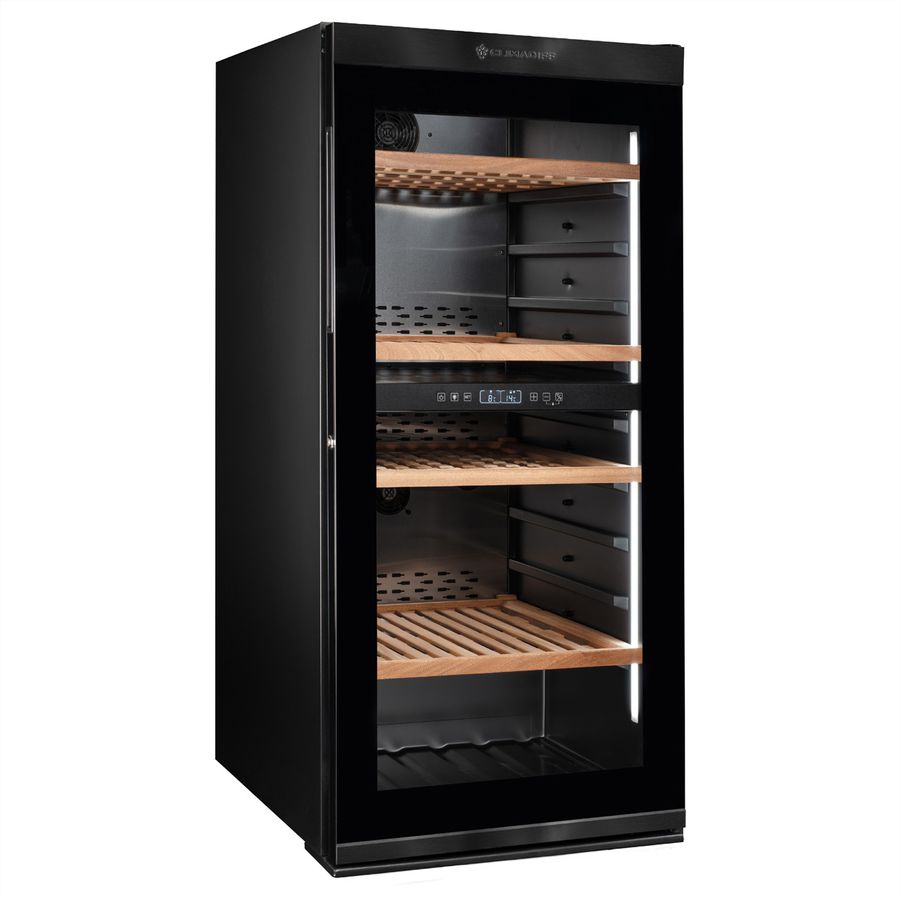 Climadiff Weinkühlschrank MILLESIME140DB, Freistehend, 2 Zonen, 138 Flaschen