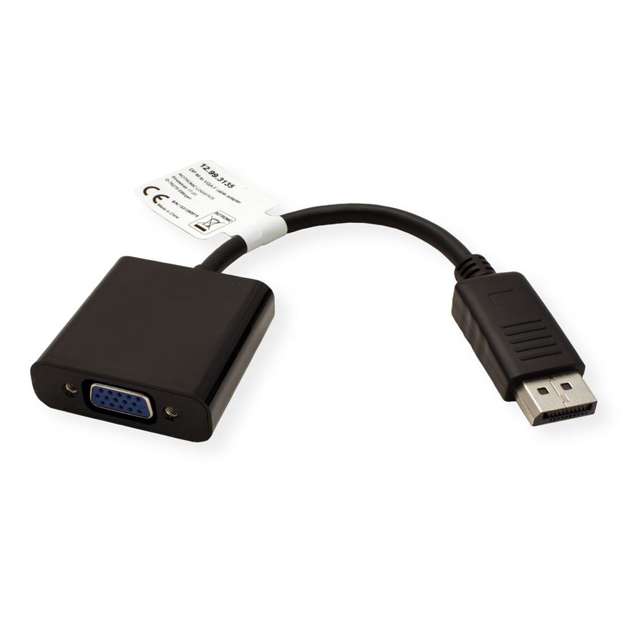 VALUE DisplayPort-VGA Adapter, DP ST - VGA BU, Aktiv