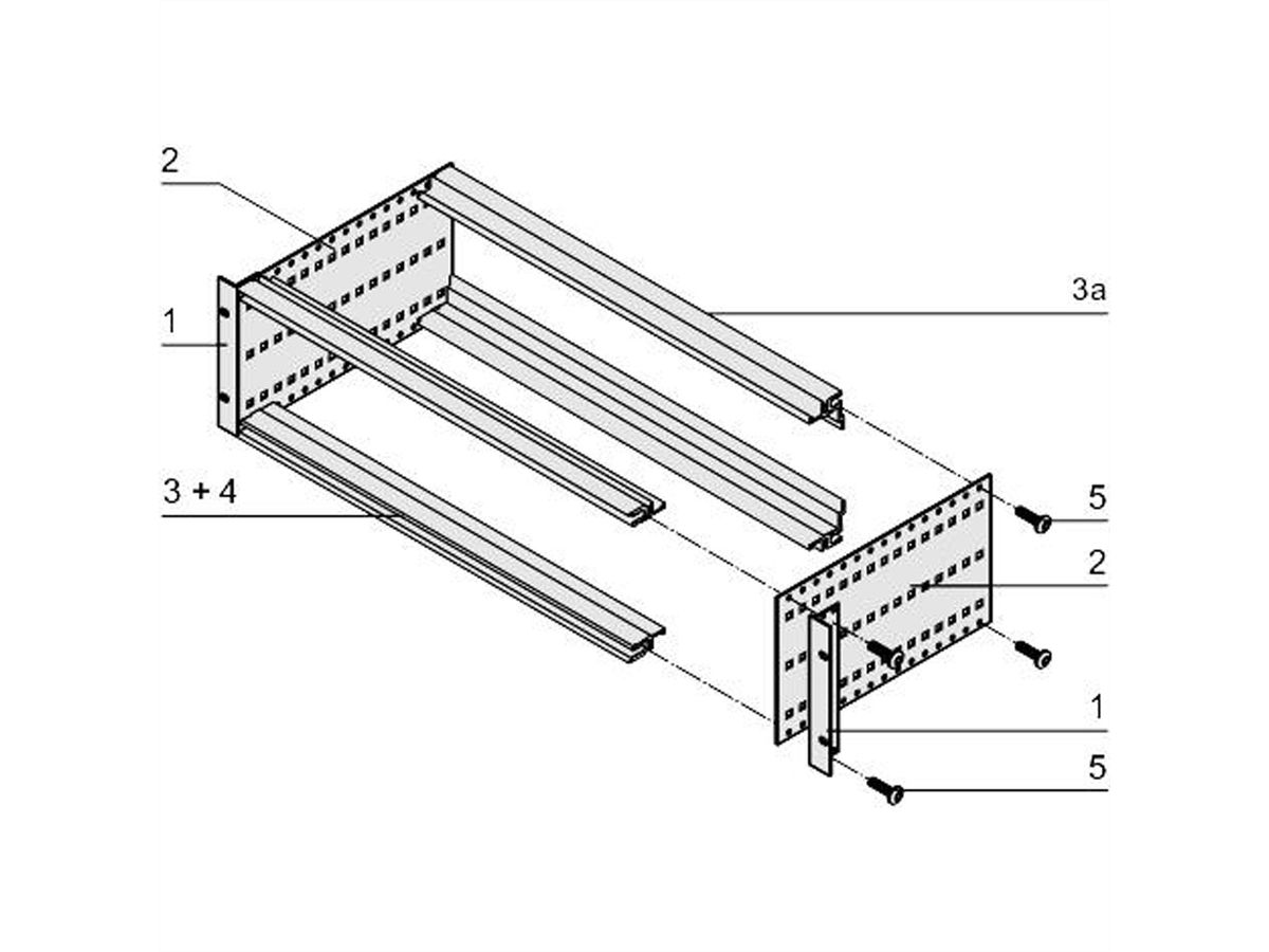 SCHROFF Bausatz, ungeschirmt, "flexible", für Steckverbindermontage - BGTR PRO F 3HE 84TE 175T MZ