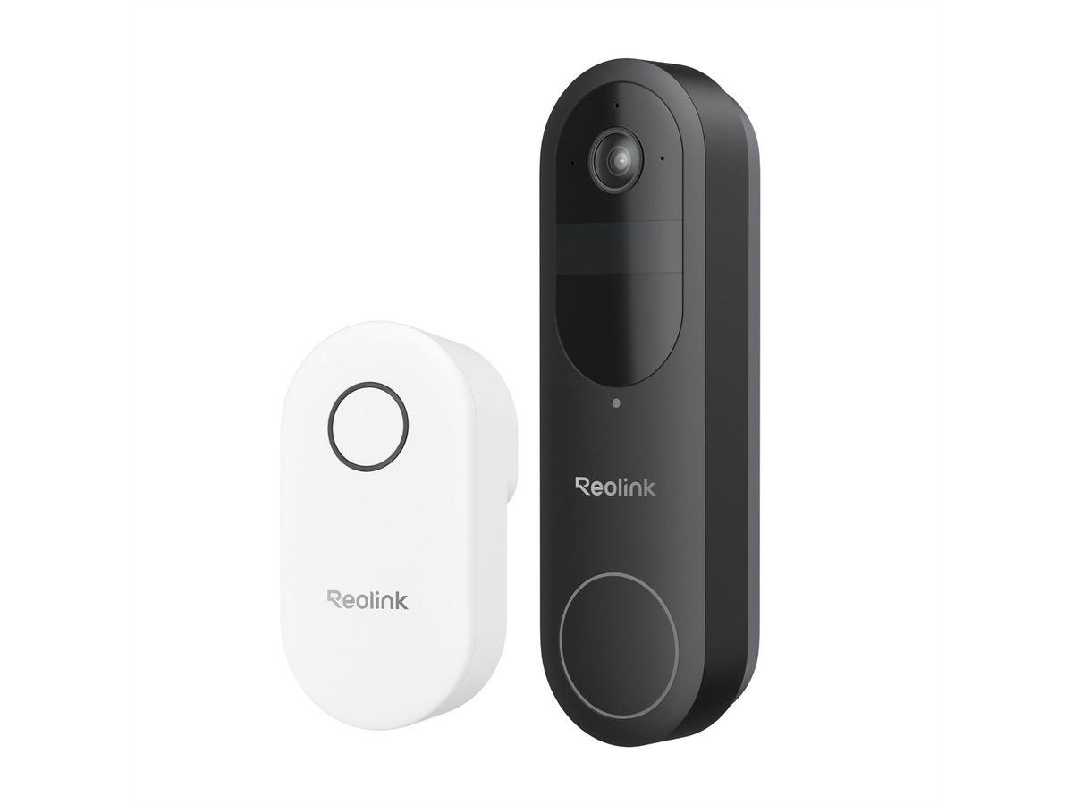 Reolink D340P Kit de sonnette, 5 MP, 134°, Wi-Fi, noir, avec sonnette et 64GB