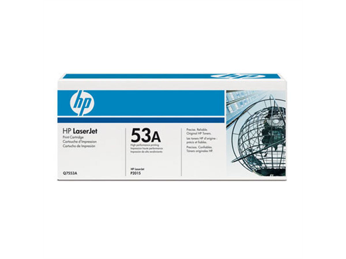 HP Q7553A, cassette LaserJet noire, env. 3.000 p.