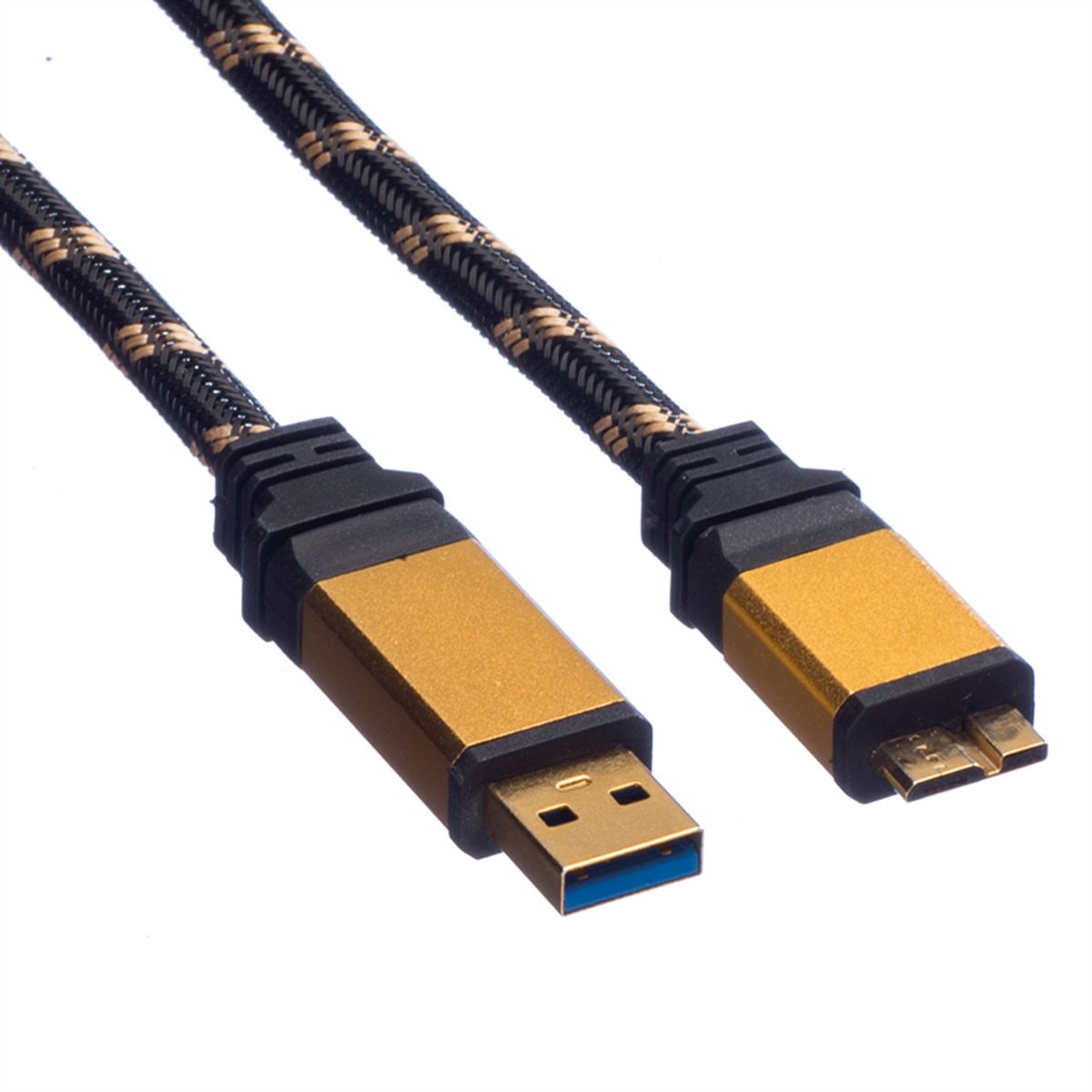 ROLINE GOLD USB 3.2 Gen 1 Kabel, USB A - Micro B, ST/ST, 2 m