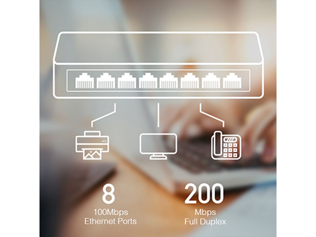 CUDY FS108D Switch 8 ports 10/100 Mbps bureau