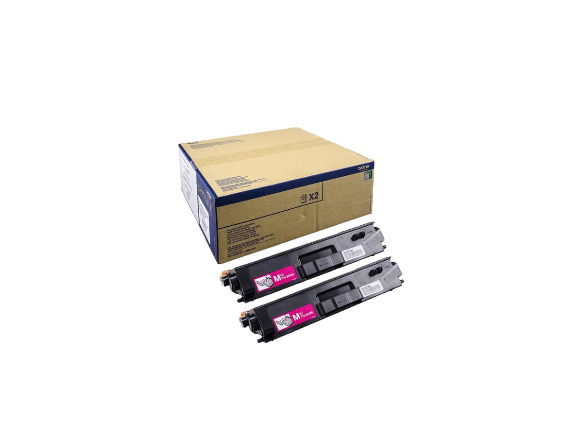 Brother TN-900MTWIN Cartouche de toner 2 pièce(s) Original Magenta