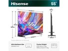Hisense TV 55E7S 55", QLED 4K, 60Hz, 330 Nits