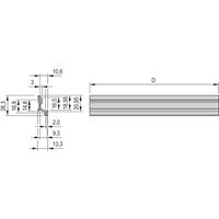 Cadre de type SCHROFF Unité enfichable Panneau latéral profilé en coin, profondeur de la carte 220 mm