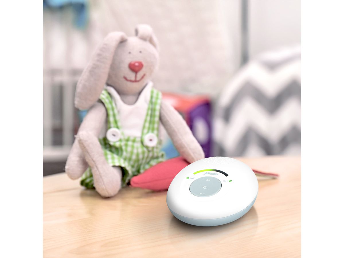 Babyphone DECT Alecto DBX110 avec mode ECO complet, blanc/bleu
