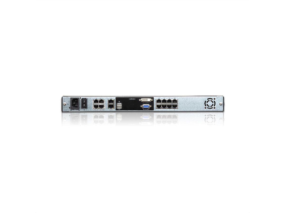 ATEN KL1108VN Commutateur KVM LCD 48cm à 8 ports Multi-Interface Cat 5 sur IP, CH-Layout