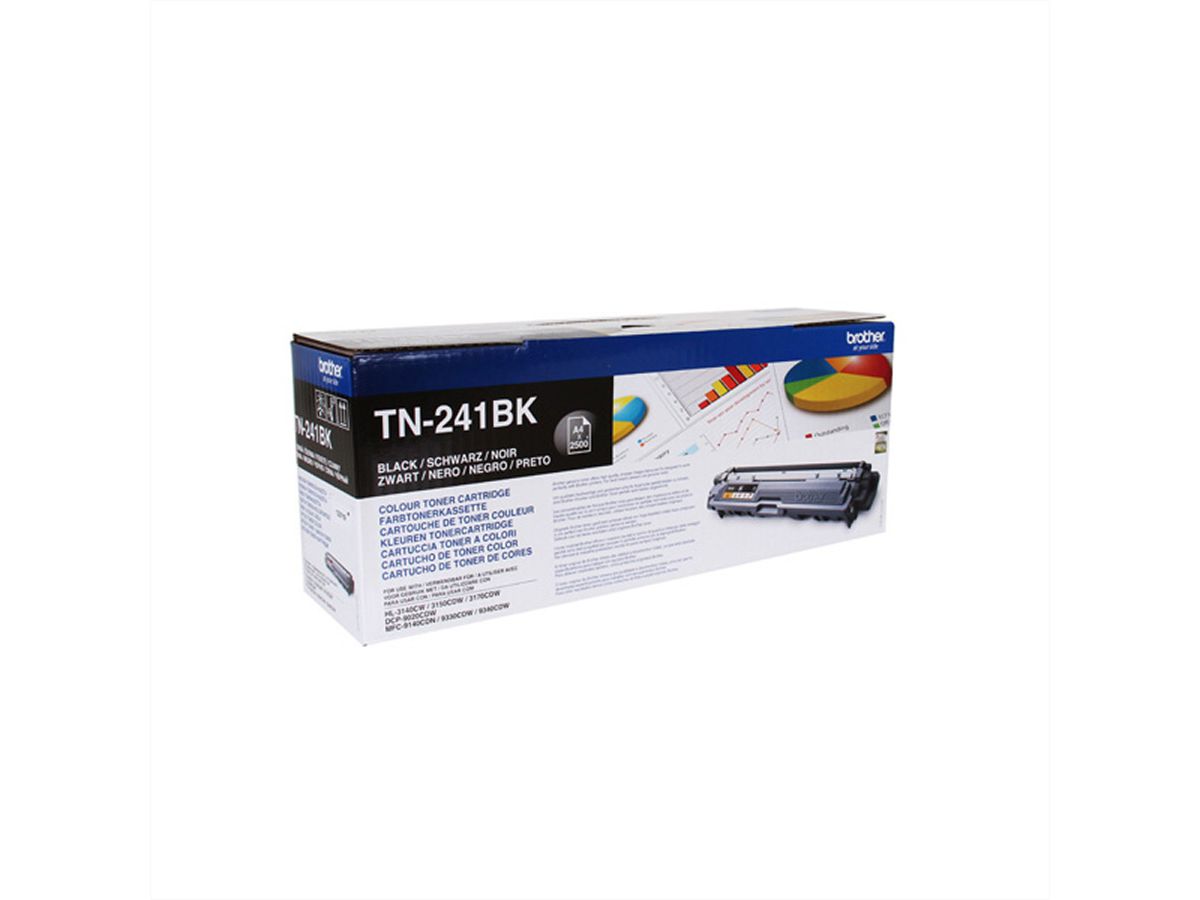 TN241BK, BROTHER Tonercartridge, schwarz ca. 2.500 Seiten, für HL 3140 / 3150 / 3170 / DCP9020 / MFC9140CDN / MFC9330CDW / MFC9340CDW