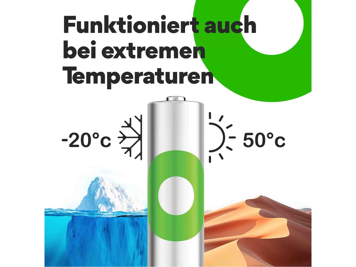 GP Batteries Recyko+, Akku 4xAA, 2100 mAh, 1,2 V