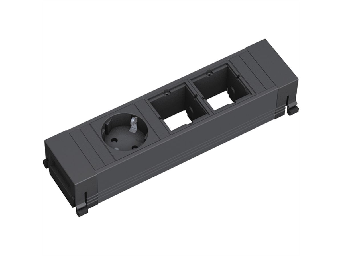 BACHMANN POWER FRAME 1xCEE7/3 2xCM, Kunststoffprofil 0,2m GST18