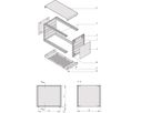 SCHROFF RatiopacPRO, coffret de bureau, blindage à monter ultérieurement, garniture frontale, 5 U (3-2), 63 CV, 255 mm
