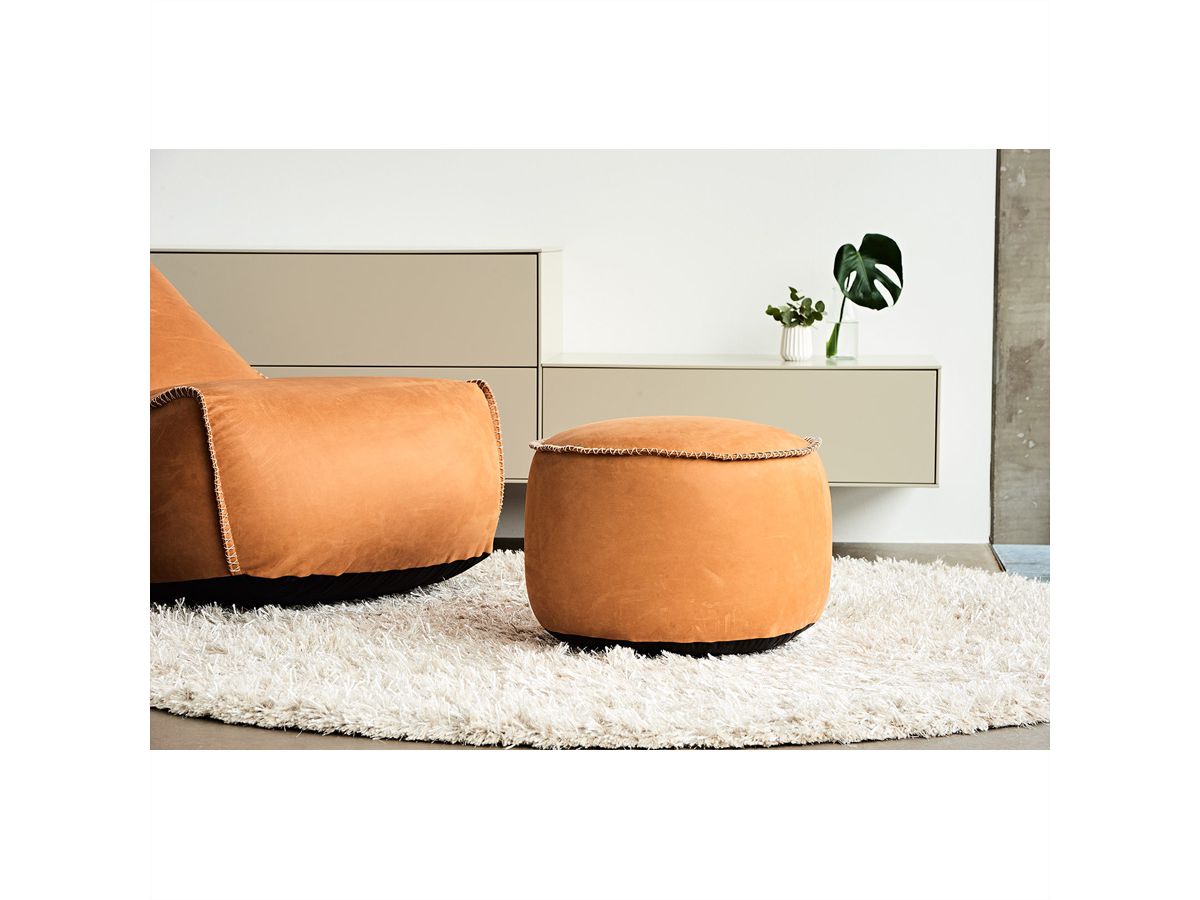 Sackit tabouret RETROit Dunes, cuir drum