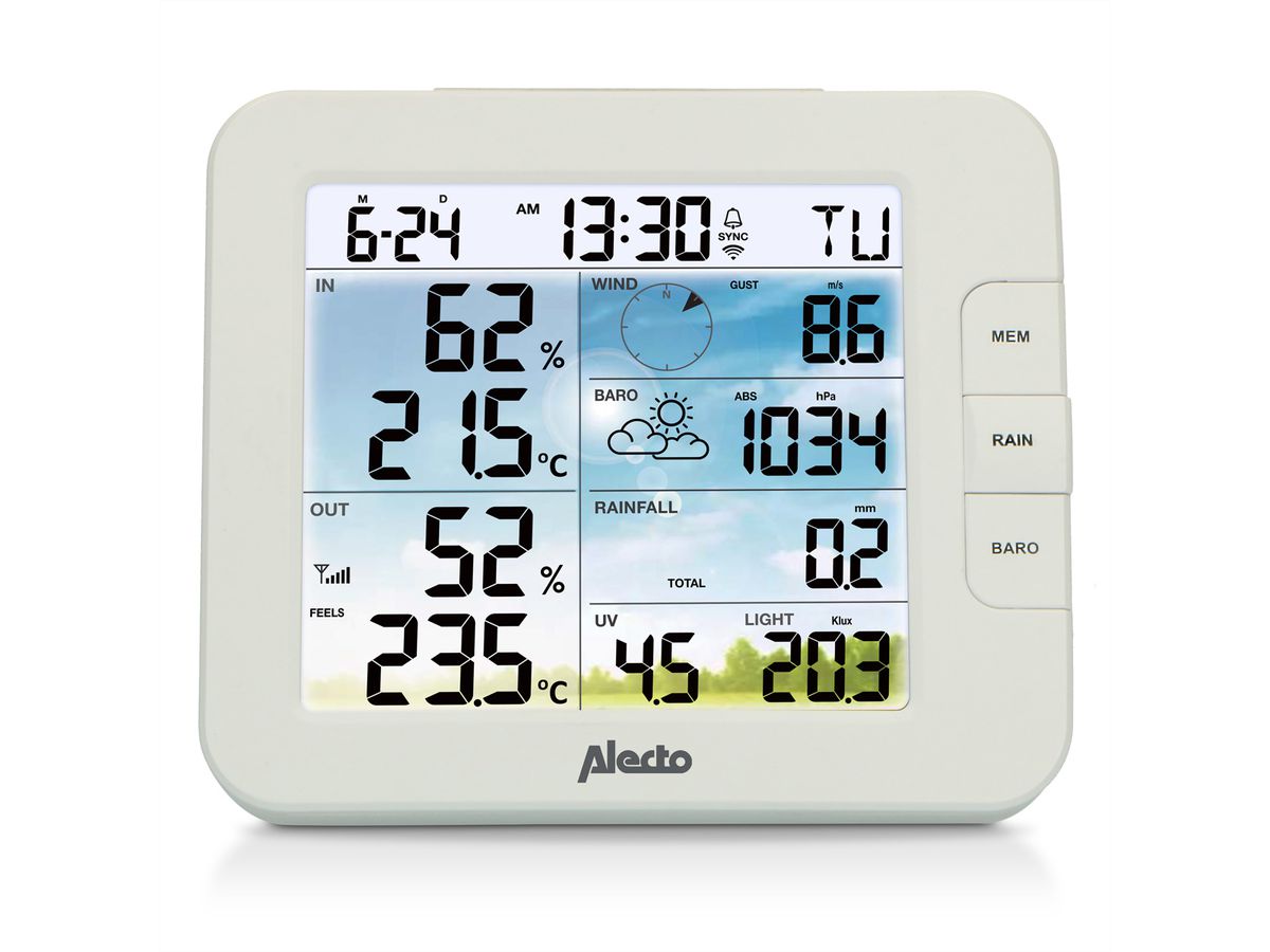 Alecto Station météo WS5400 8 en 1 WIFI avec application