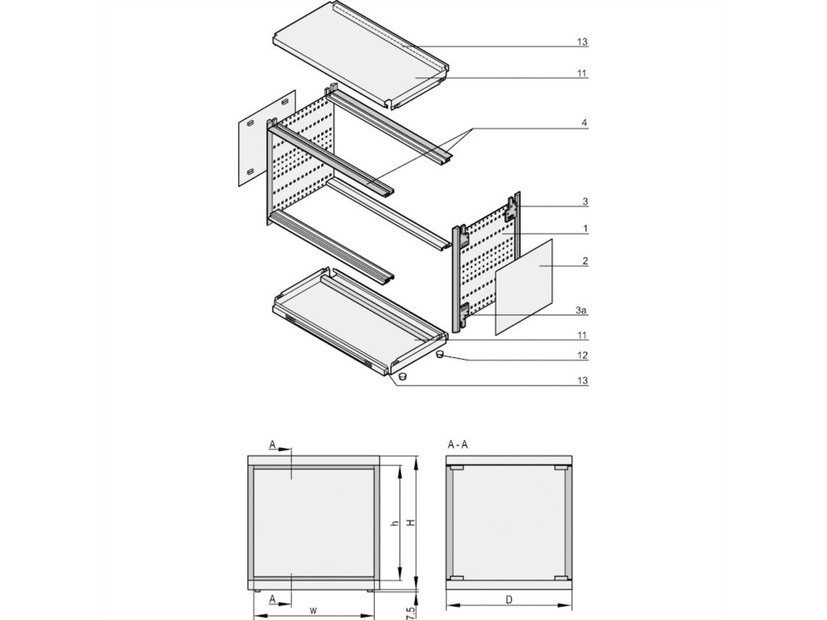 SCHROFF ratiopacPRO air Gehäuse - RATIO.AIR FB 3/4HE 84TE 375T