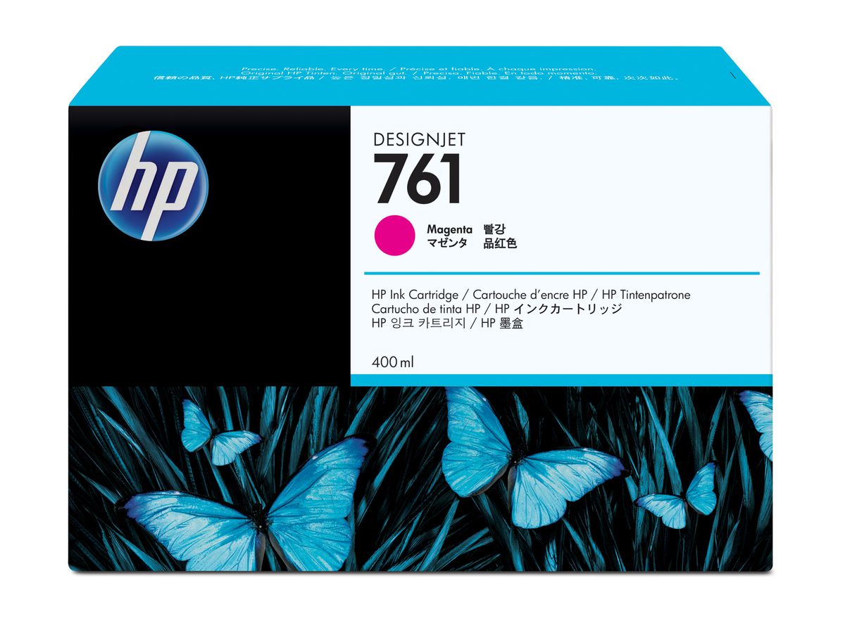 HP 761 Magenta DesignJet Druckerpatrone, 400 ml