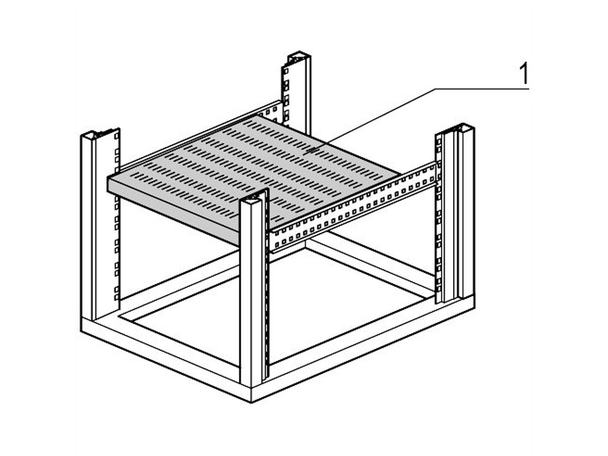 Plateau Eurorack SCHROFF, fixe, pour cadre universel, 600W 700D