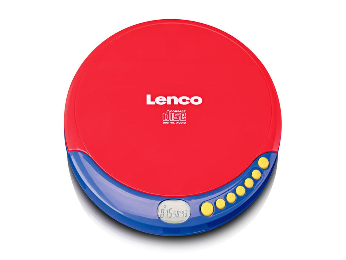 Lenco Kinder CD Player CD-021KIDS, mit aufladbarem Akku & Kopfhörer