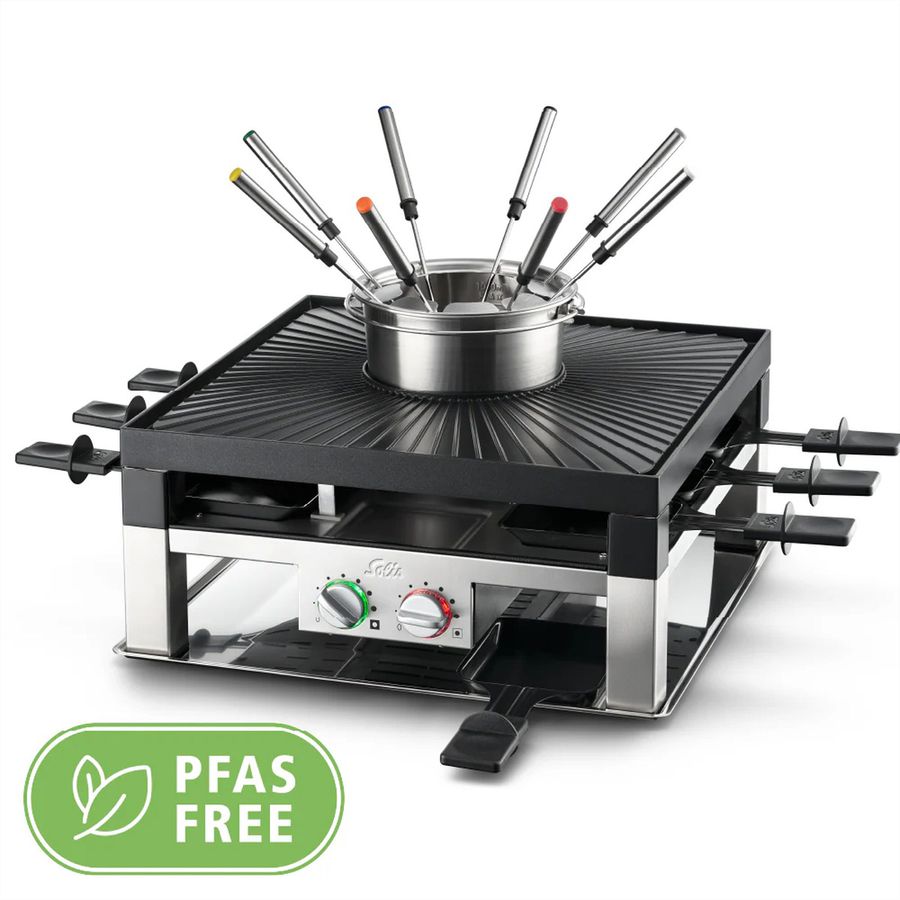 Barbecue combiné Solis 3 en 1, argent