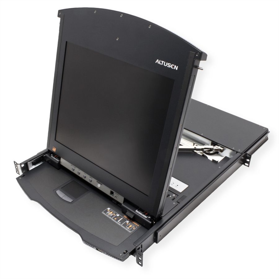 ATEN KL1516AiM KVM Over-IP Switch, 43cm TFT, VGA, PS/2-USB über Kat 5, 16 Port, ES-Layout