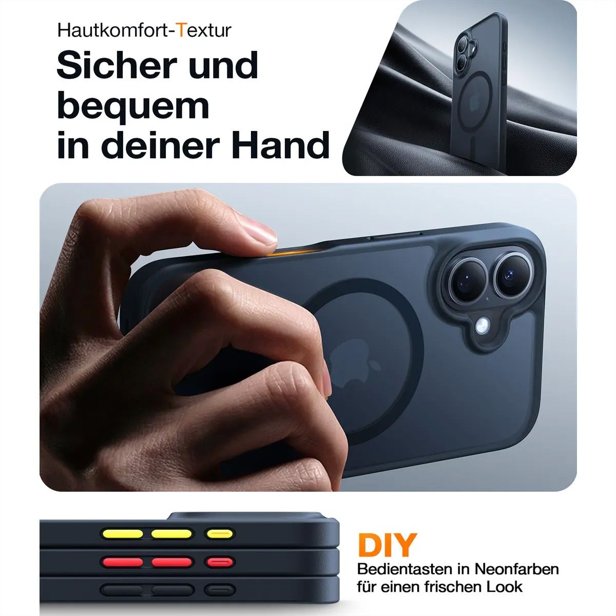 Torras Guardian Case, iPhone 16, MagSafe, noir