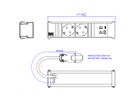 BACHMANN CONI 2xCEE7/3 1xUSB A/C 22W 0,2m GST18