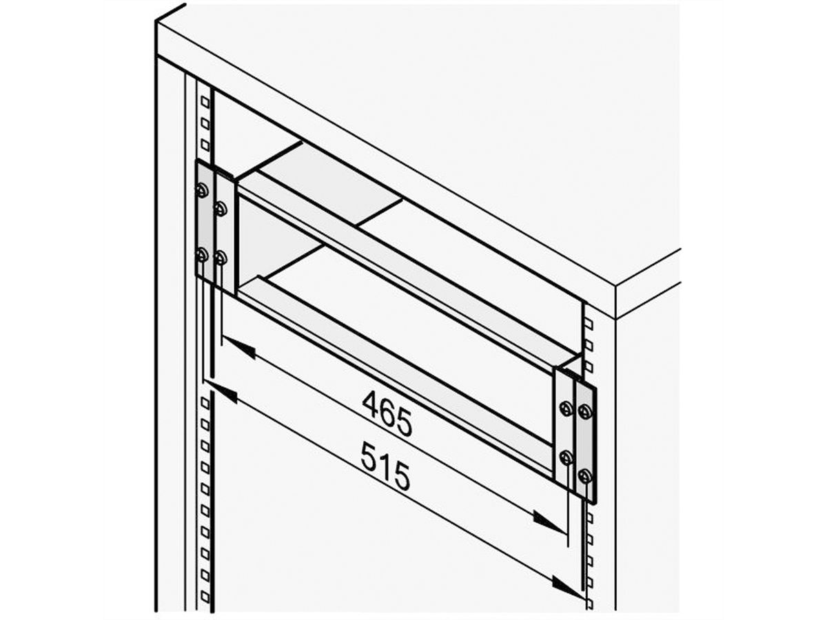 SCHROFF Etsirack 19" à 21" Kit d'adaptation, 3 U