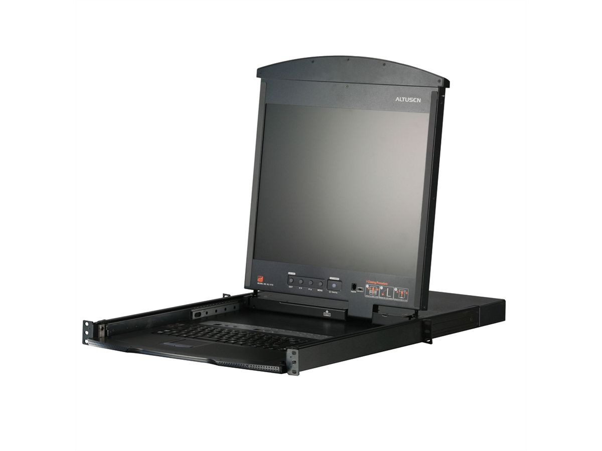 ATEN KL1508AiM KVM Over IP Switch, 8 Port, 43cm LCD, VGA, PS/2-USB, GreatBritain