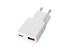 VALUE USB Charger mit Euro-Stecker, 2 Ports Typ A+C, 30W