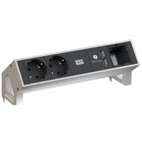 BACHMANN DESK2 2x contact de protection 1x USB-Charger 1x ABD, GST18 Inox