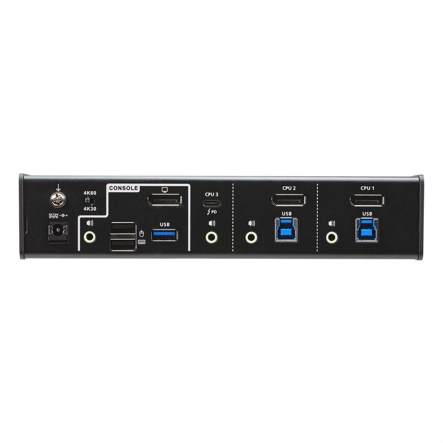 ATEN CS1953 Commutateur KVMP hybride DisplayPort USB-C 3 ports
