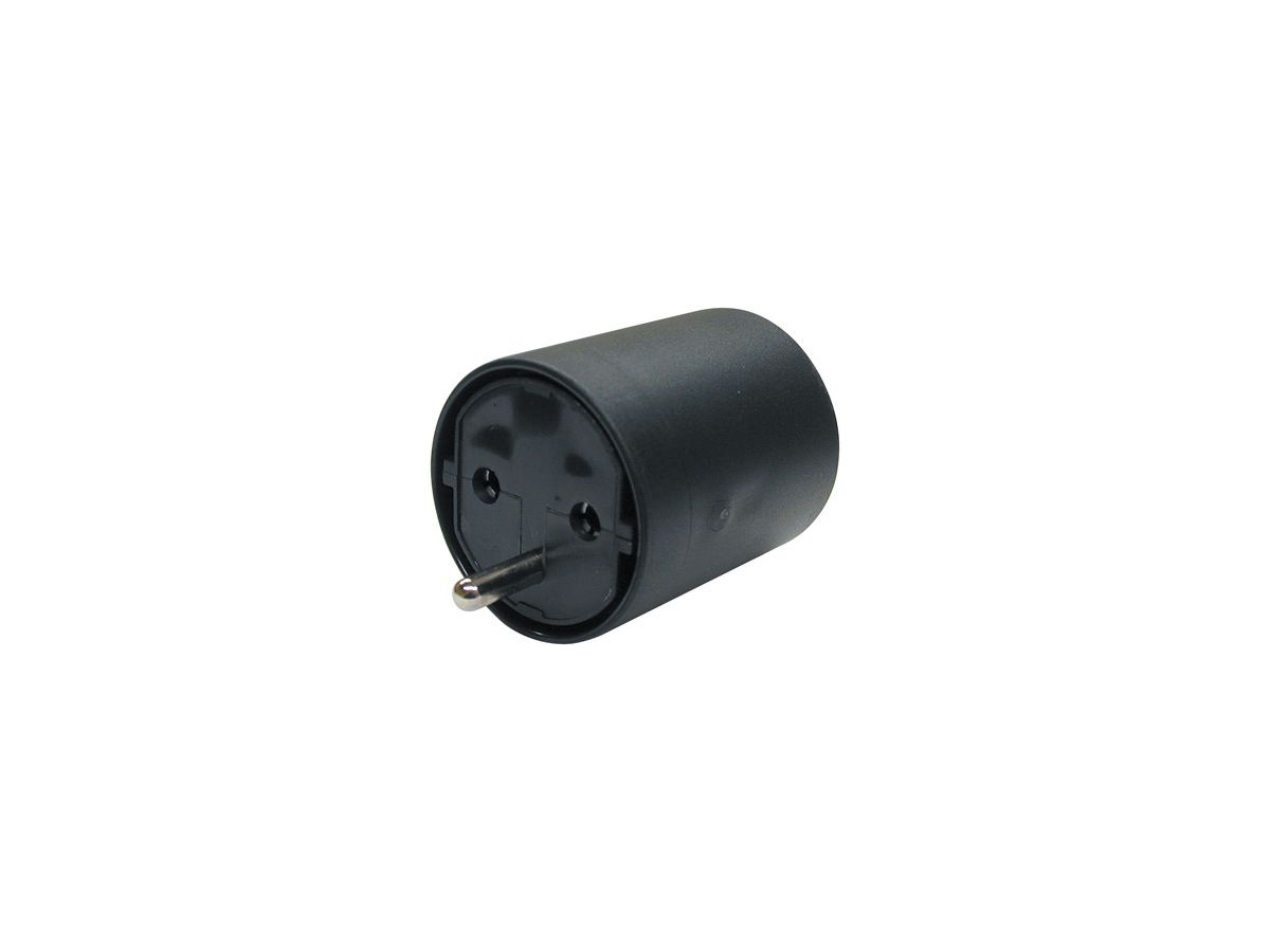 Fix -Adapter D Schutzkontakt / CH 3-polig (T12), schwarz