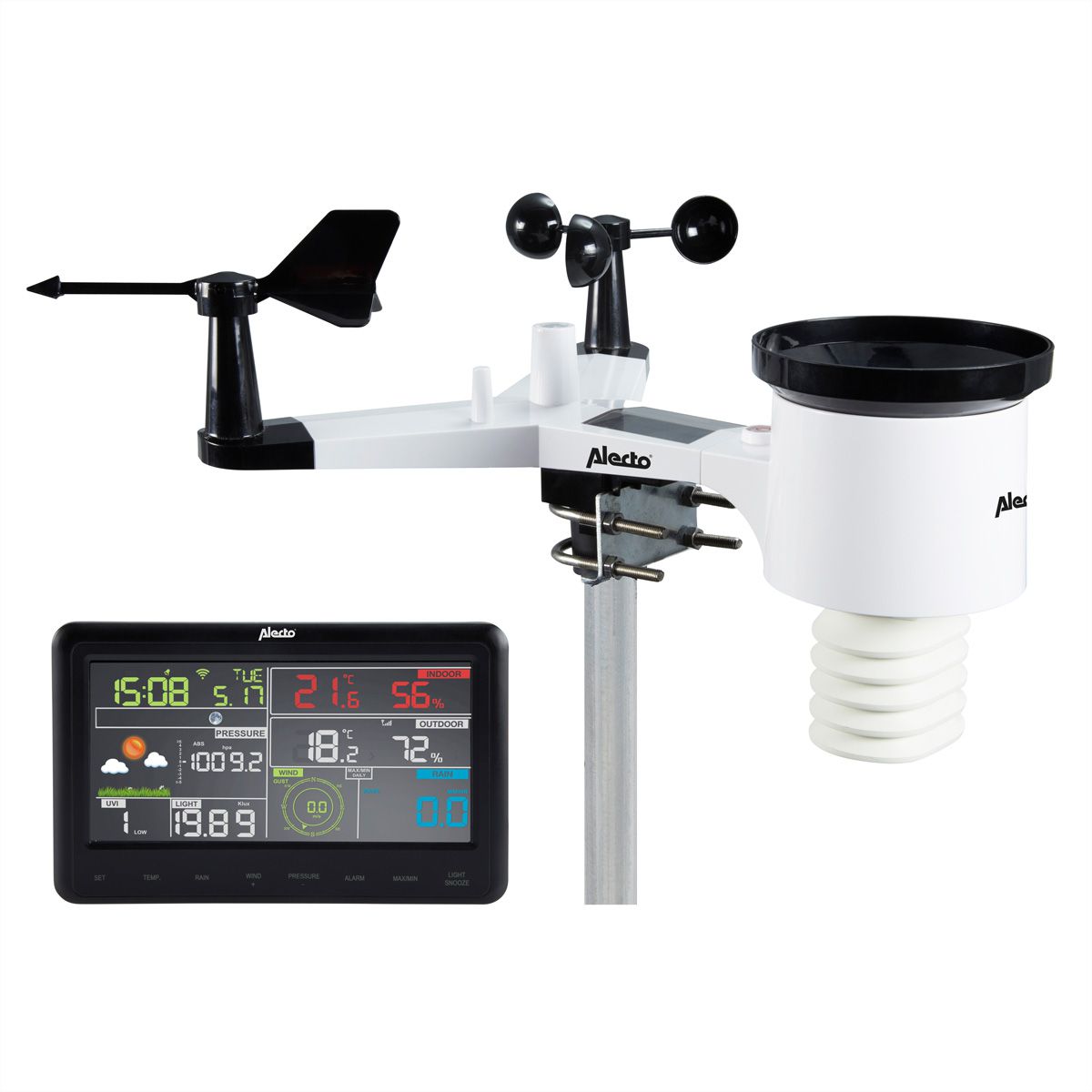 Alecto Wetterstation WS-5500 8 in 1 WIFI mit App