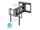 Nedis SmartLife motorisierte TV-Wandhalterung 37–75" schwarz, Wand, 35 kg, motorisiert