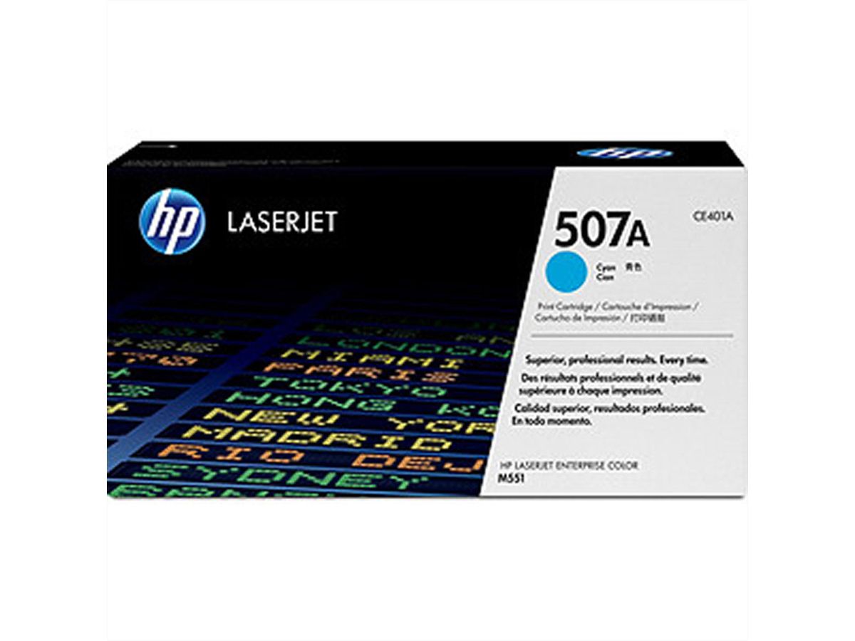 HP Toner CE401A (507A), ca. 6.000 Seiten, cyan