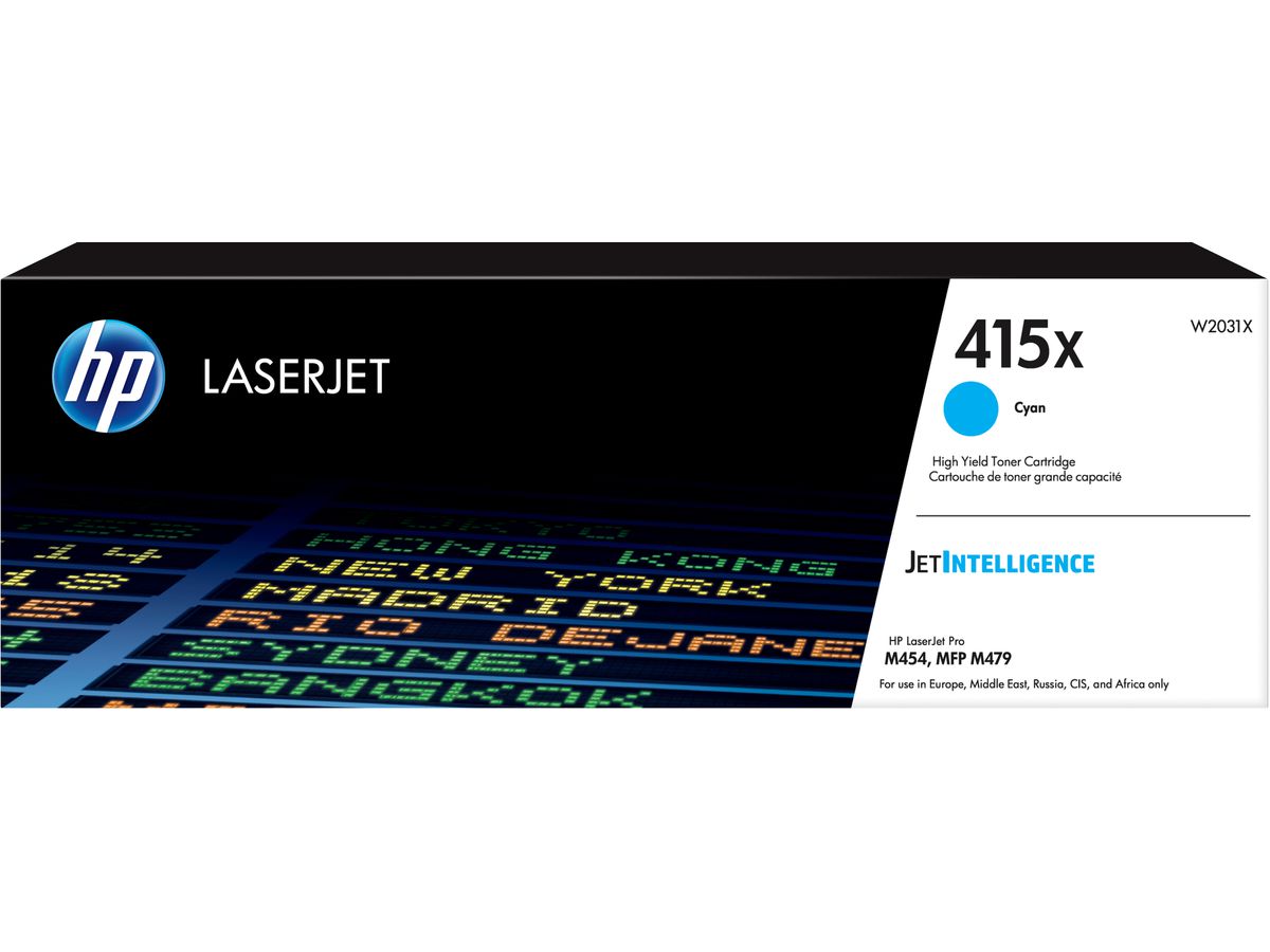 HP 415X Toner cyan LaserJet authentique grande capacité