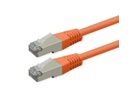 ROLINE Cordon Cat.6 (Classe E), PoE, S/FTP (PiMF) , orange, 0,3 m
