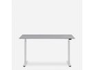 WRK21 Schreibtisch Smart 120 x 80 cm, Höhenverstellbar, Grau Uni / Weiss