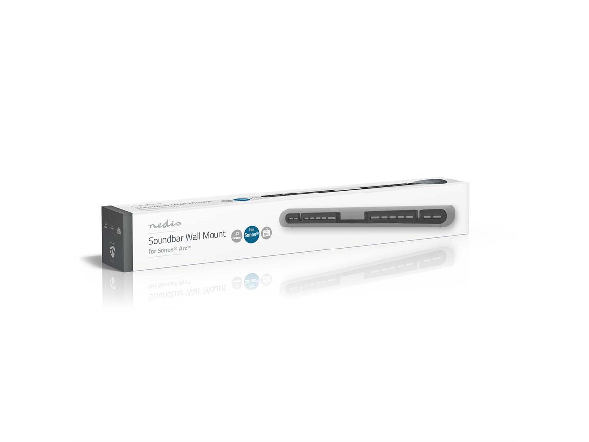 Nedis Soundbar-Wandhalterung für Sonos Arc schwarz, Wand, 10 kg, 11 mm Profil