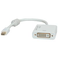 ROLINE 4K Mini DisplayPort-DVI Adapter, Mini DP ST - DVI BU