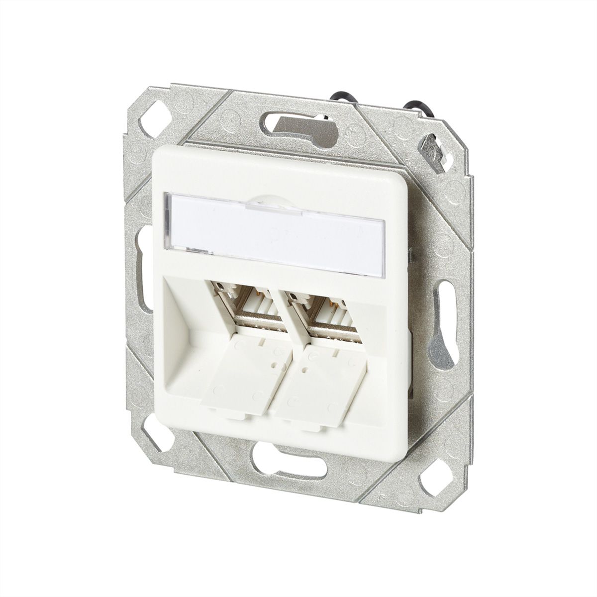METZ CONNECT C6Amodul 2 Port 180°M UPk-Dose, reinweiß RAL9010