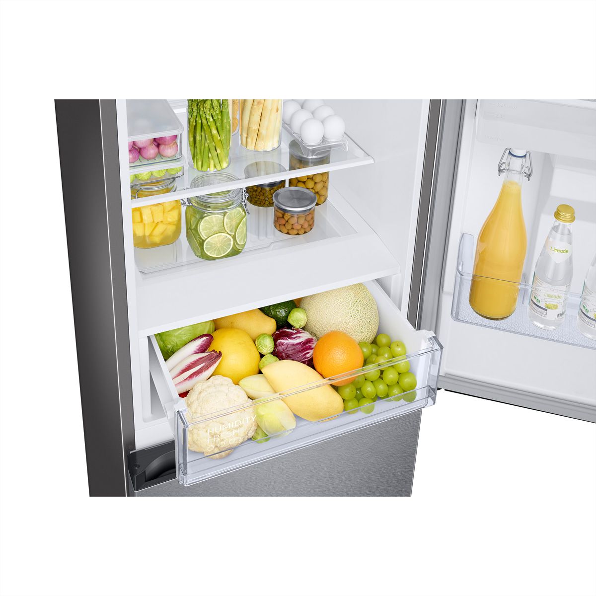 Samsung Kühl-Gefrierkombination RB7300 , 341l, D, WiFi, Silber mit Griffmulde
