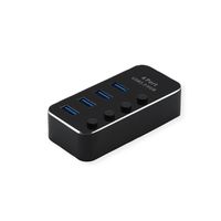 ROLINE Hub Notebook USB 3.2 Gen 1, 4 ports, noir