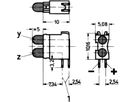 SCHROFF Doppel-LED, kurze Bauform, x 3,2 mm - LED 3.2 GE/GE 2MA 1.EBENE