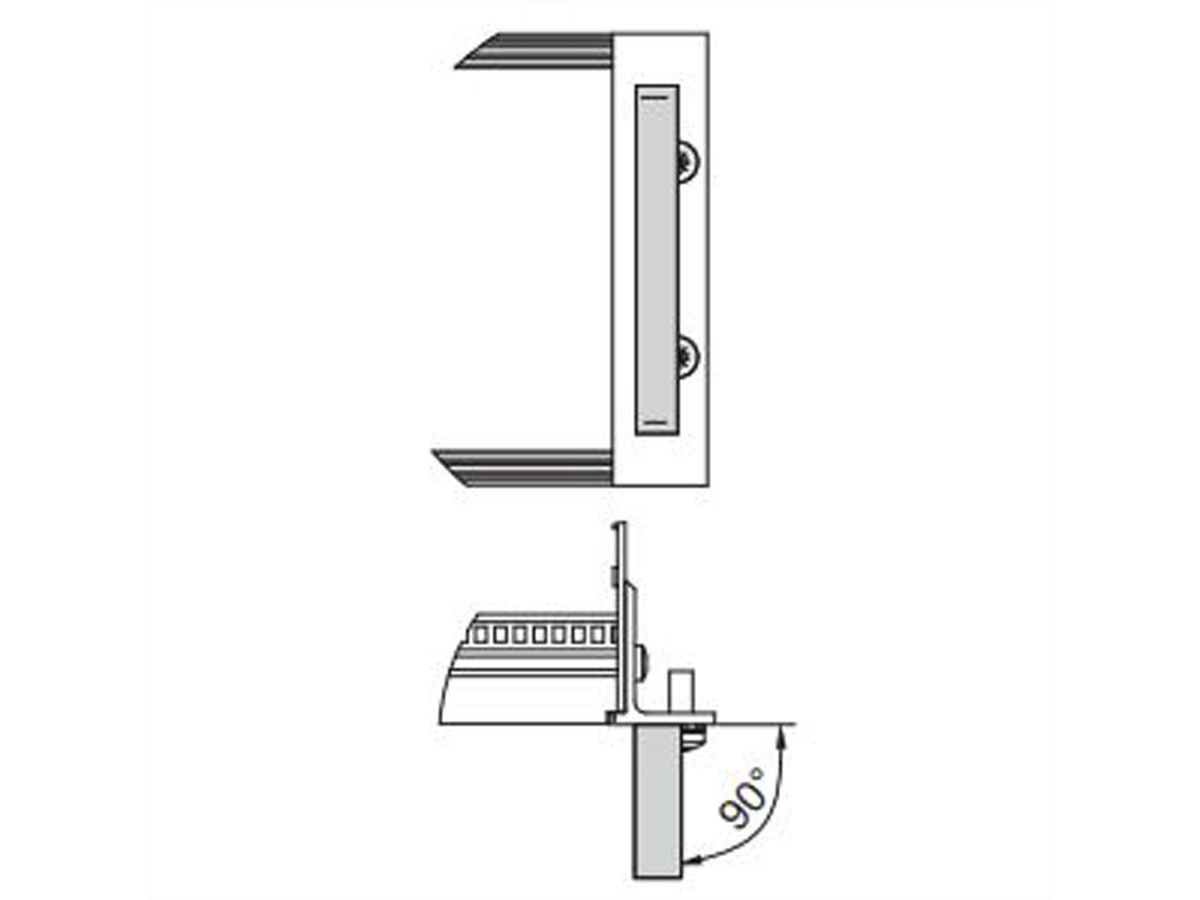 SCHROFF Frontgriff, einteilig - FRONTGRIFF ALU 3HE ELOXIERT