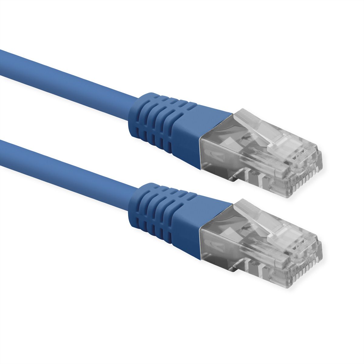 ROLINE Cordon Cat.6 (Classe E), UTP, PoE, bleu, 0,3 m