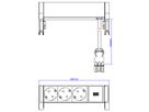 BACHMANN DESK2 white 3xCEE7/3 0,2m GST18 RAL9010