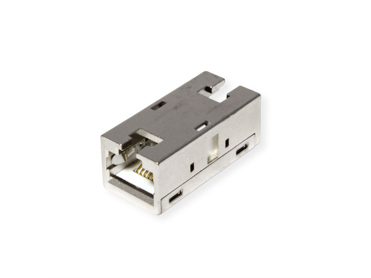 ROLINE RJ-45 Kupplung geschirmt, Cat.6A (Class EA), Metallgehäuse
